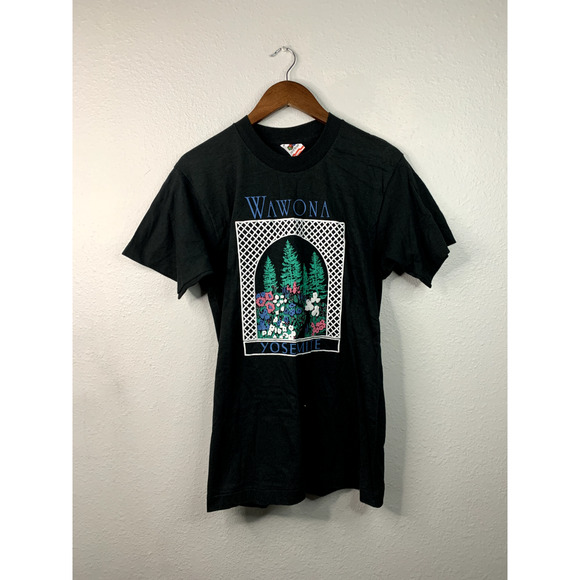 Vintage Wawona Shirt Yosemite Single Stitched Graphic Tee 80s VTG Medium - Picture 1 of 12
